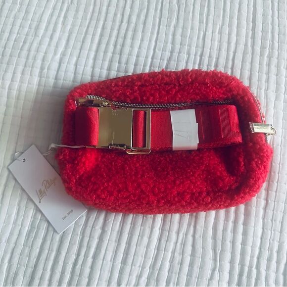 Lilly Pulitzer Pink, Jeanie Sherpa Crossbody Bag. - Picture 7 of 8